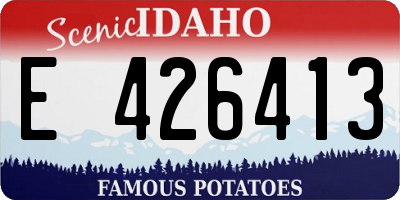 ID license plate E426413