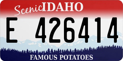 ID license plate E426414