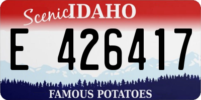ID license plate E426417