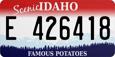 ID license plate E426418