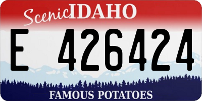ID license plate E426424