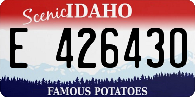 ID license plate E426430