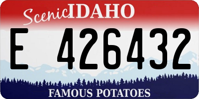 ID license plate E426432