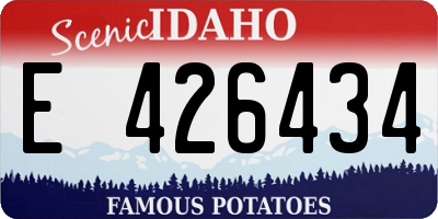 ID license plate E426434
