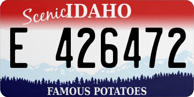 ID license plate E426472