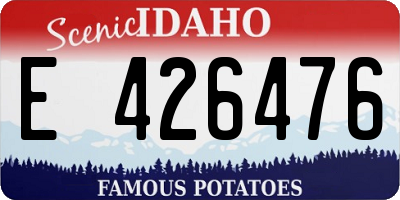 ID license plate E426476