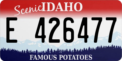 ID license plate E426477