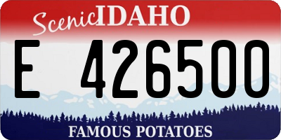 ID license plate E426500