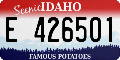 ID license plate E426501