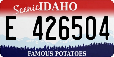 ID license plate E426504