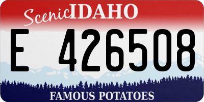 ID license plate E426508