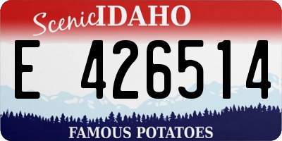 ID license plate E426514