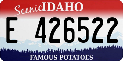 ID license plate E426522