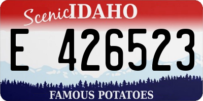 ID license plate E426523