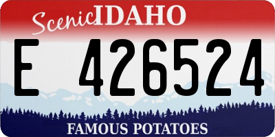 ID license plate E426524