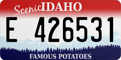 ID license plate E426531