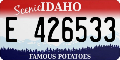 ID license plate E426533