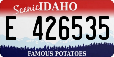 ID license plate E426535