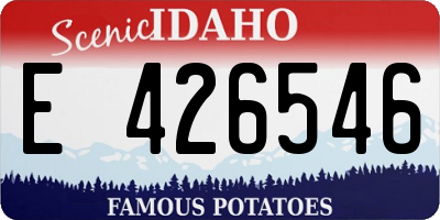 ID license plate E426546