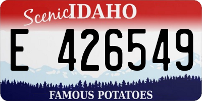 ID license plate E426549