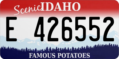 ID license plate E426552