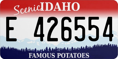 ID license plate E426554