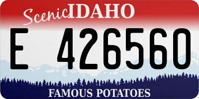 ID license plate E426560