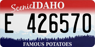 ID license plate E426570