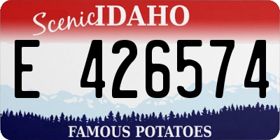 ID license plate E426574