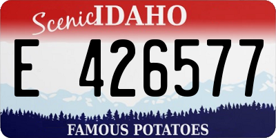 ID license plate E426577
