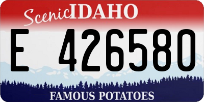 ID license plate E426580
