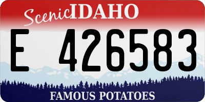 ID license plate E426583