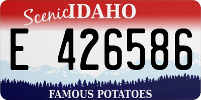 ID license plate E426586