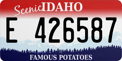 ID license plate E426587