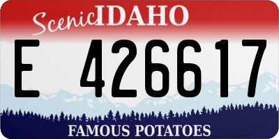 ID license plate E426617