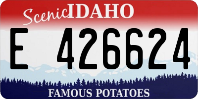 ID license plate E426624