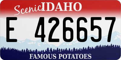 ID license plate E426657
