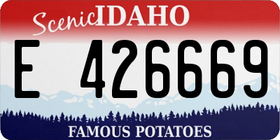 ID license plate E426669