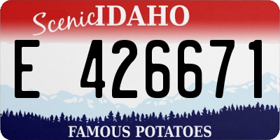 ID license plate E426671