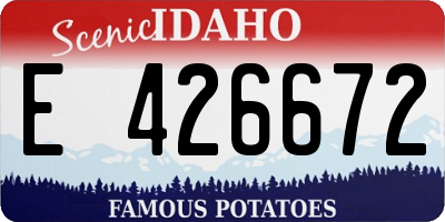 ID license plate E426672