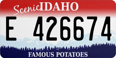 ID license plate E426674