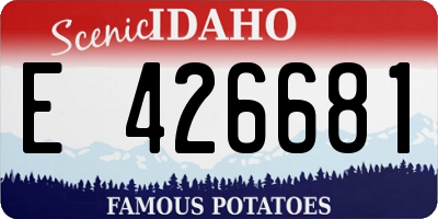 ID license plate E426681