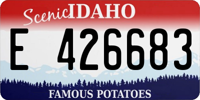 ID license plate E426683