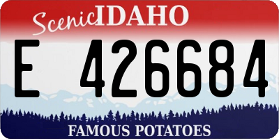 ID license plate E426684