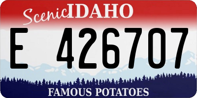 ID license plate E426707