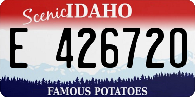 ID license plate E426720