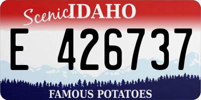 ID license plate E426737