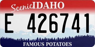 ID license plate E426741