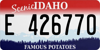 ID license plate E426770