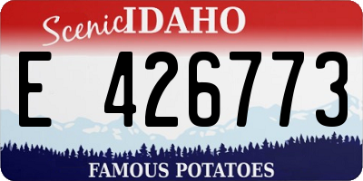 ID license plate E426773